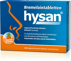 Bromelaintabletten hysan ® mit abschwellender Wirkung