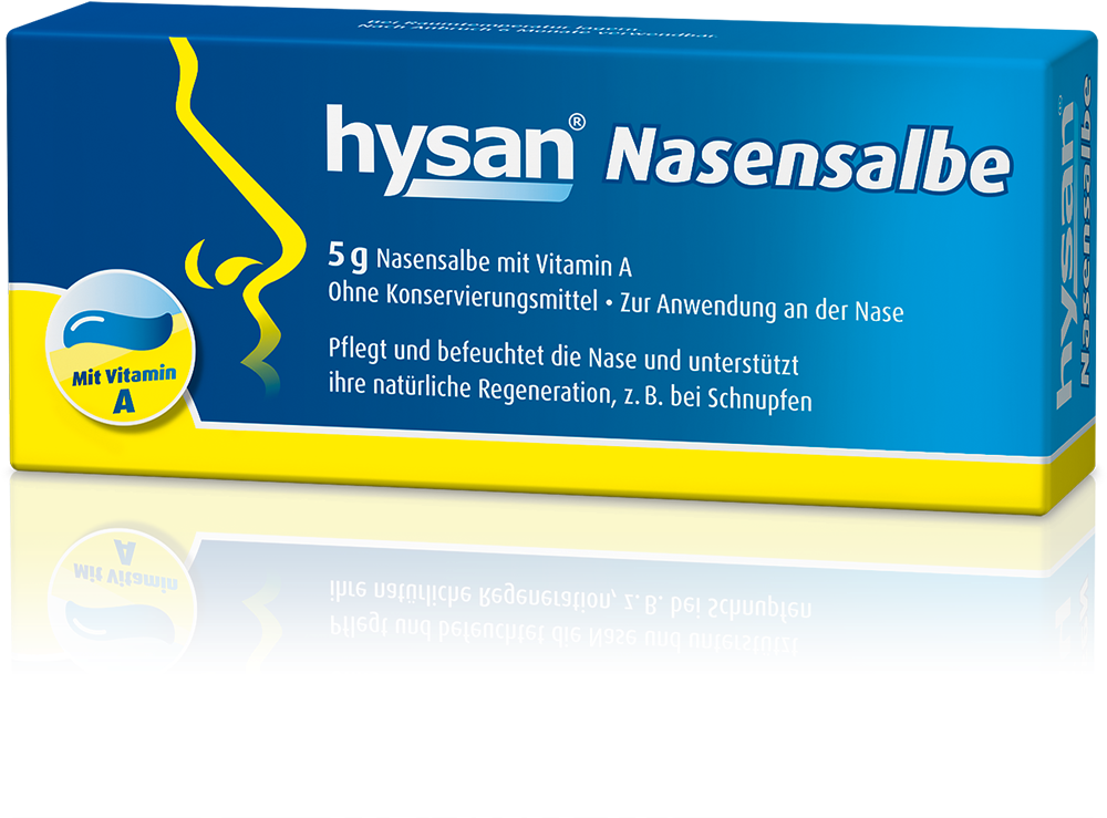 hysan ® Nasensalbe pflegt die wunde Haut am Naseneingang